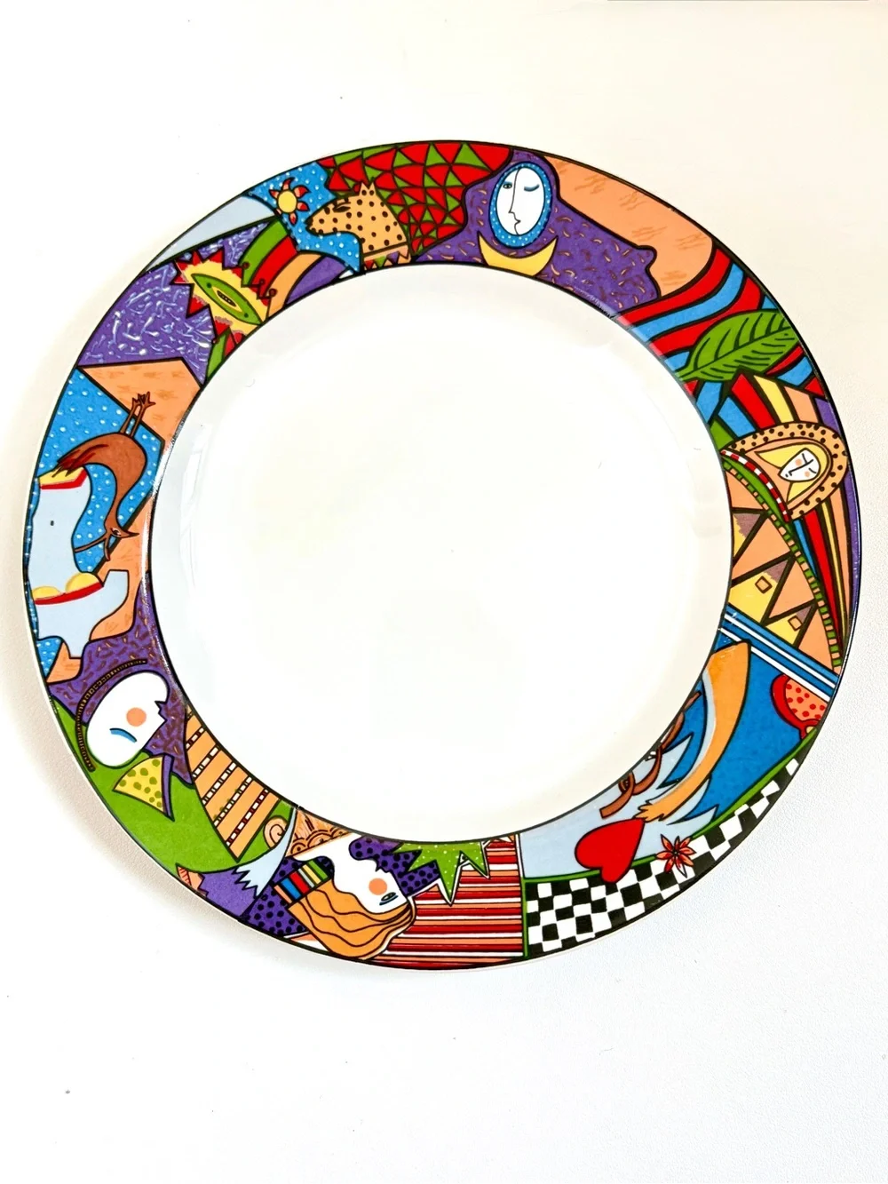 Set of 4: 80s 90s Vitromaster Metropolitan Lunch Plate Memphis Style Postmodern